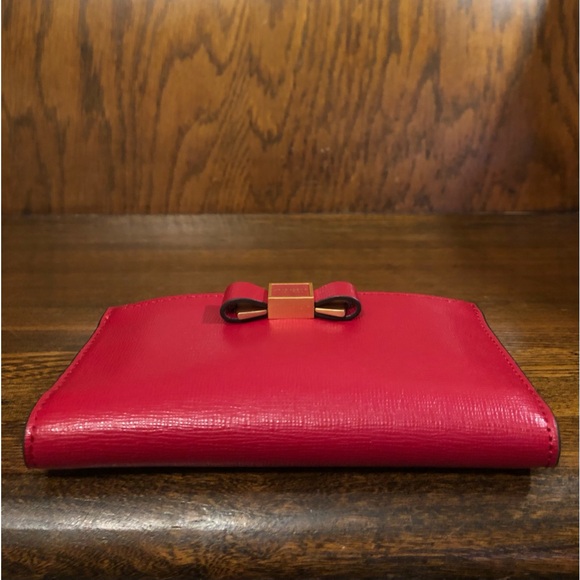 NWT-Kate Spade-Morgan-Bow🎀Embellished Sm Bifold Wallet-Perfect Cherry/Red-$118 - Picture 4 of 16